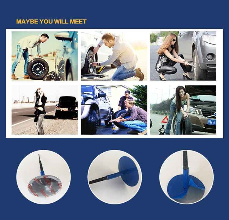 24 PCS 6mm Mushroom Nail-tyre Film Tyre Cold Patch Film Rubber Tire Repair Kit