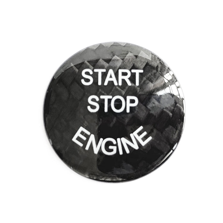 Car Carbon Fiber Engine Start Button Decoration Cover Trim for BMW E Chassis, For BMW E Chassis (Black)