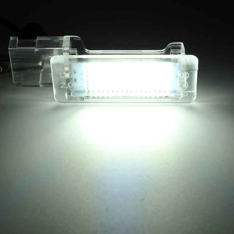 2 PCS DC12V / 1.5W / 6000K / 100LM Car Foot Nest Lights Footwell Lamp Seat Lamp 18LEDs SMD-3528 Lamps for Volkswagen