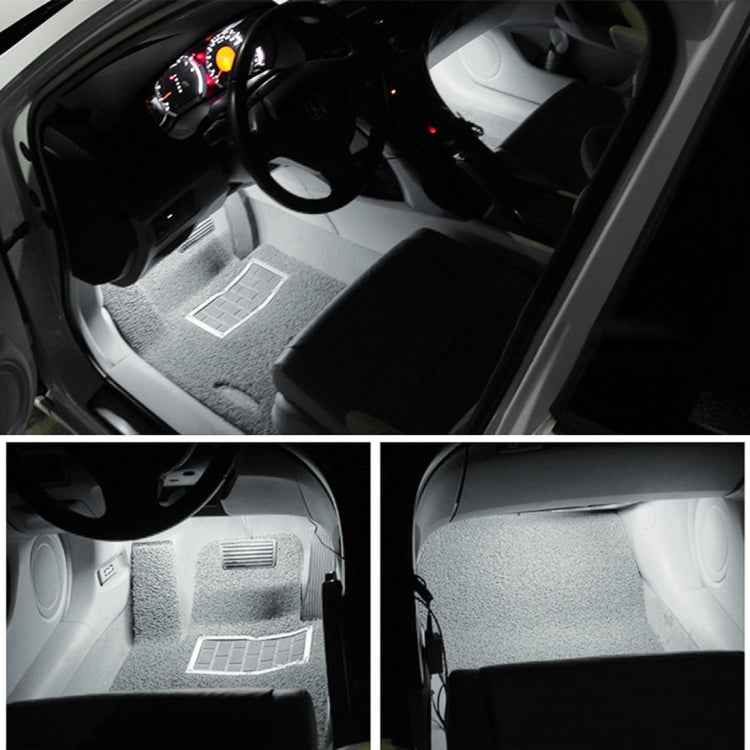 2 PCS DC12V / 1.5W / 6000K / 100LM Car Foot Nest Lights Footwell Lamp Seat Lamp 18LEDs SMD-3528 Lamps for Volkswagen