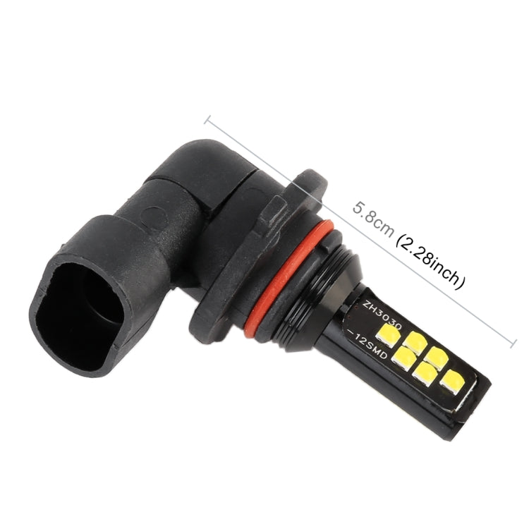 2 PCS 9005 DC9-16V / 3.5W / 6000K / 320LM Car Auto Fog Light 12LEDs SMD-ZH3030 Lamps, with Constant Current, 9005