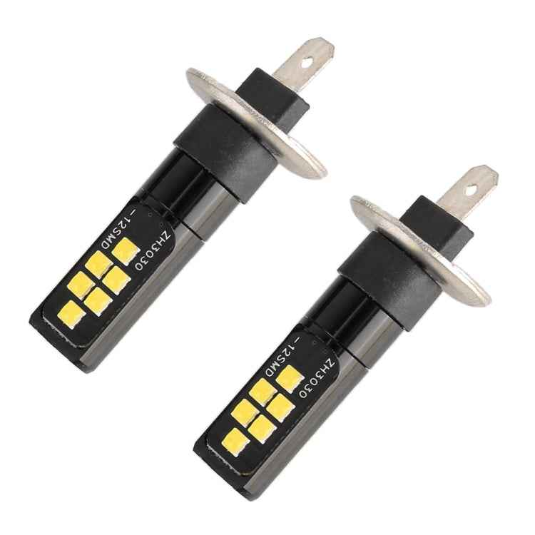 2 PCS H1 DC9-16V / 3.5W / 6000K / 320LM Car Auto Fog Light 12LEDs SMD-ZH3030 Lamps, with Constant Current