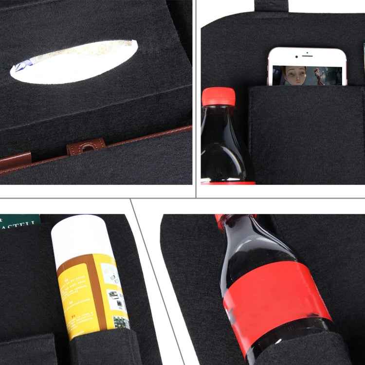 KANEED Auto Car Backseat Organizer Multi-Pocket Travel Storage Bag for Sunglass Phone Tissue Beverage Drink Can