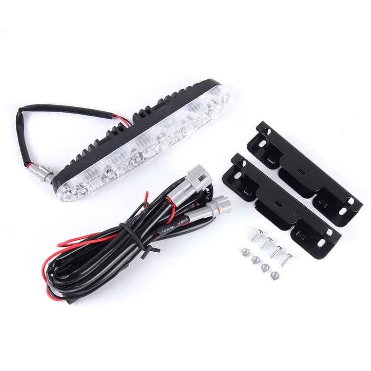 2 PCS LD-006 5730-6SMD 12W 1200LM 7000K White Light Daytime Running Light.DC 12V