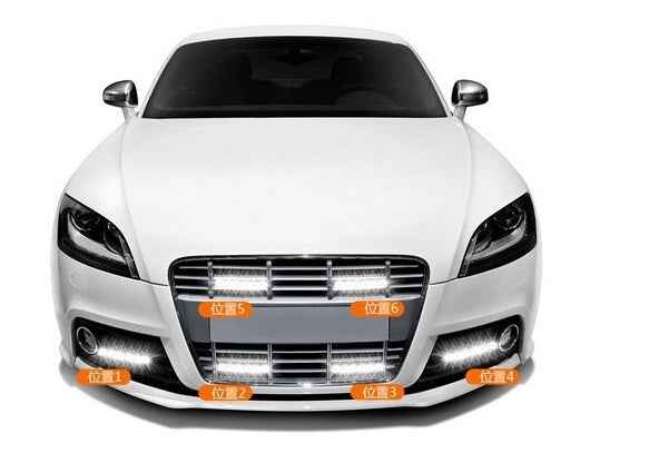 2 PCS LD-008 5730-9SMD 15W 1500 LM 7000K White Light Daytime Running Light.DC 12V