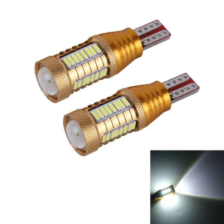 2 PCS T15-4014-32SMD + 1CREE 5W 650LM White Light LED Decode Car Clearance Lights Lamp, DC12V(Gold)