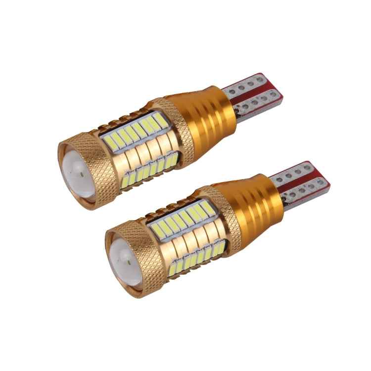 2 PCS T15-4014-32SMD + 1CREE 5W 650LM White Light LED Decode Car Clearance Lights Lamp, DC12V(Gold)