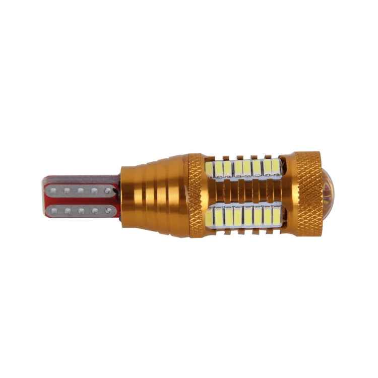 2 PCS T15-4014-32SMD + 1CREE 5W 650LM White Light LED Decode Car Clearance Lights Lamp, DC12V(Gold)