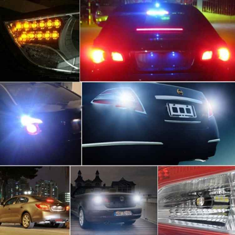 2 PCS 1156/BA15S/BAU15S 10W 1000 LM 6000K White + Yellow Light DRL&Turn Light with 42 SMD-2835-LED Lamp,DC 12-24V