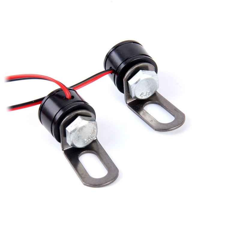 2 PCS 12V 3W Blue Light Eagle Eyes LED Strobe Light For Motorcycle ,Wire Length: 90cm