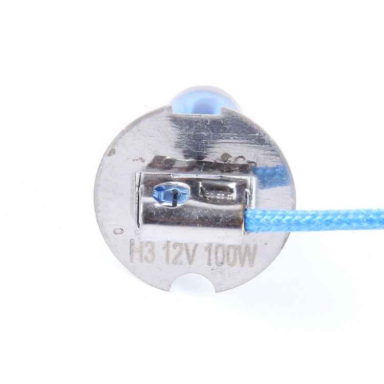 2 PCS H3 Halogen Head Lamp 12V 100W 2400 LM 5000K Warm White Light