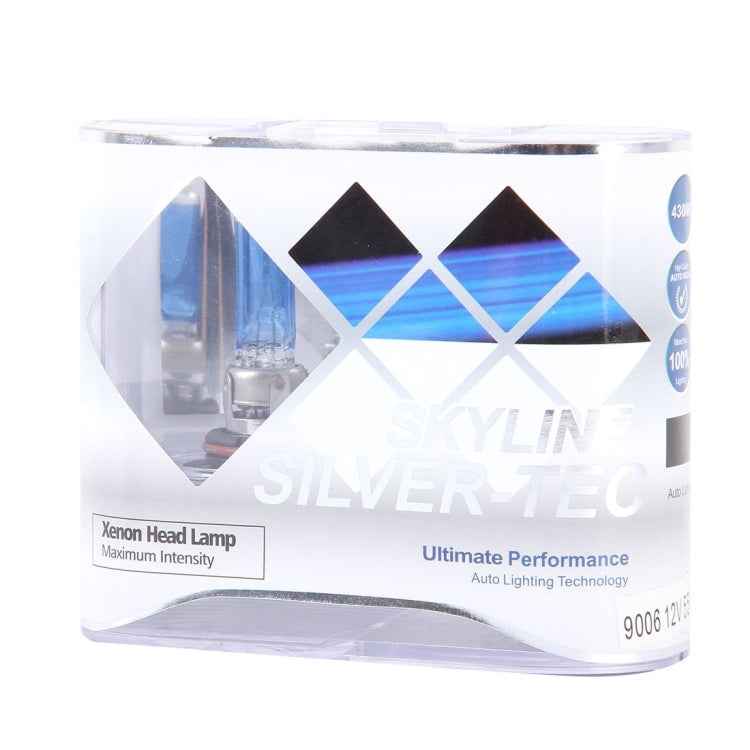 2 PCS 9006 Halogen Head Lamp 12V 100W 2400 LM 5000K Warm White Light