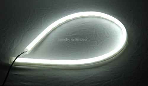 2 PCS 12V Car Daytime Running Lights Soft Article Lamp, White + Yellow Light, Length: 85cm