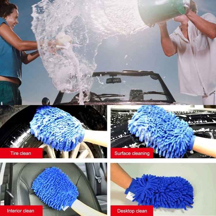 KANEED Microfiber Dusting Mitt Car Window Washing Home Cleaning Cloth Duster Towel Gloves (Random Color Delivery)