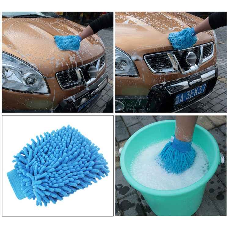 KANEED Microfiber Dusting Mitt Car Window Washing Home Cleaning Cloth Duster Towel Gloves (Random Color Delivery)