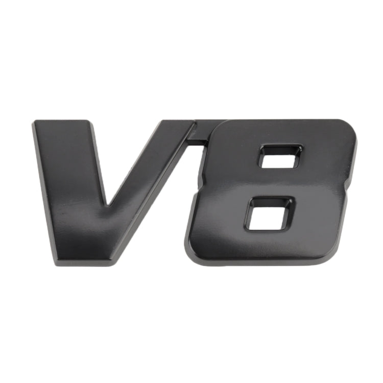 V8 Connect Shape Car Metal Body Decorative Sticker, Size : L, V8 Connect Shape, Size : L (Black), V8 Connect Shape, Size : L (Silver)