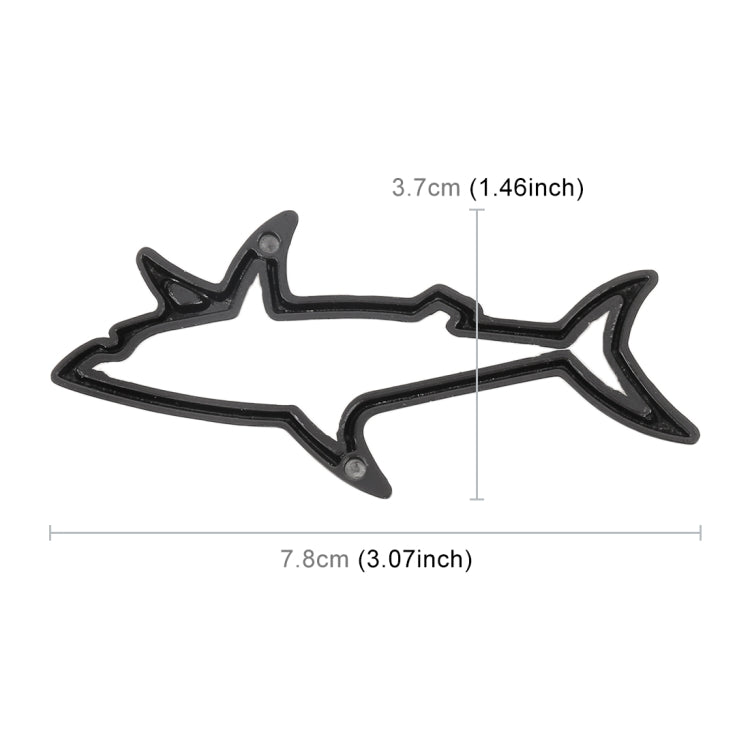 Shark Shape Car Metal Body Decorative Sticker, Shark Shape