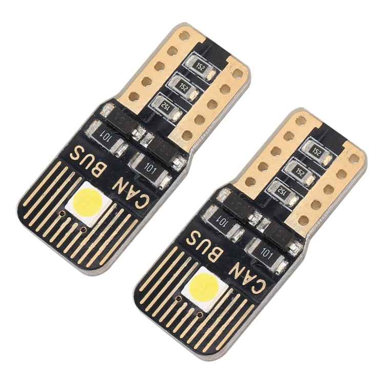 2 PCS T10 / W5W / 168 / 194 DC12V / 1.3W / 6000K / 110LM 2LEDs SMD-3030 Car Clearance Light, with Decoder