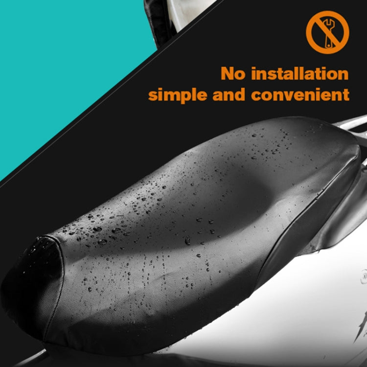 Waterproof Motorcycle Black Leather Seat Cover Prevent Bask In Seat Scooter Cushion Protect, Size: L, Length: 55-60cm; Width: 25-35cm