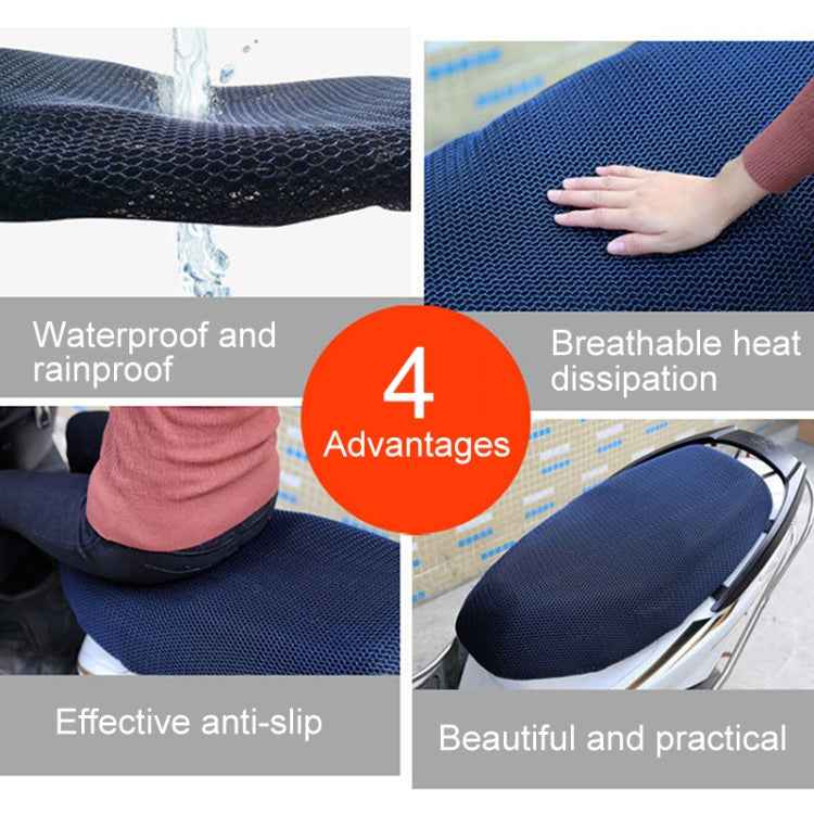 Waterproof Motorcycle Sun Protection Heat Insulation Seat Cover Prevent Bask In Seat Scooter Cushion Protect, Size: XL, Length: 78-85cm; Width: 40-53cm