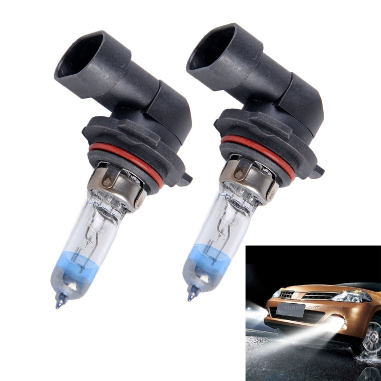 2 PCS 9006 Halogen Head Lamp 12V 55W 1700 LM 4300K Warm White Light, 9006