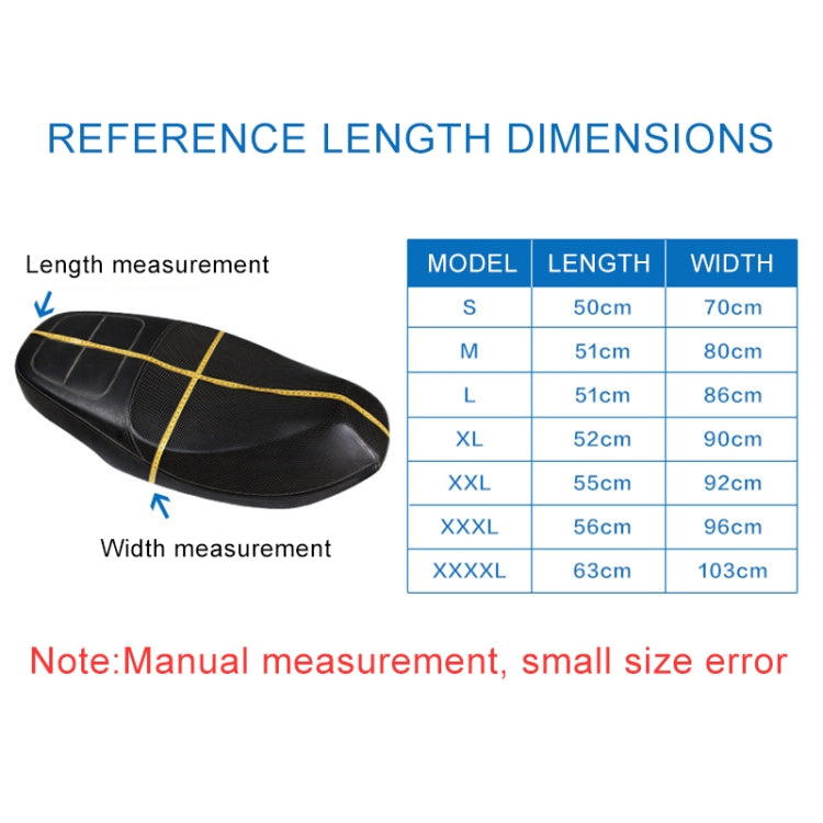 Motorcycle Breathable Sunscreen Double Layer 3D Honeycomb Small Hole Polyester Cushion Mesh, Size: XXL, Length: 92cm; Width: 55cm