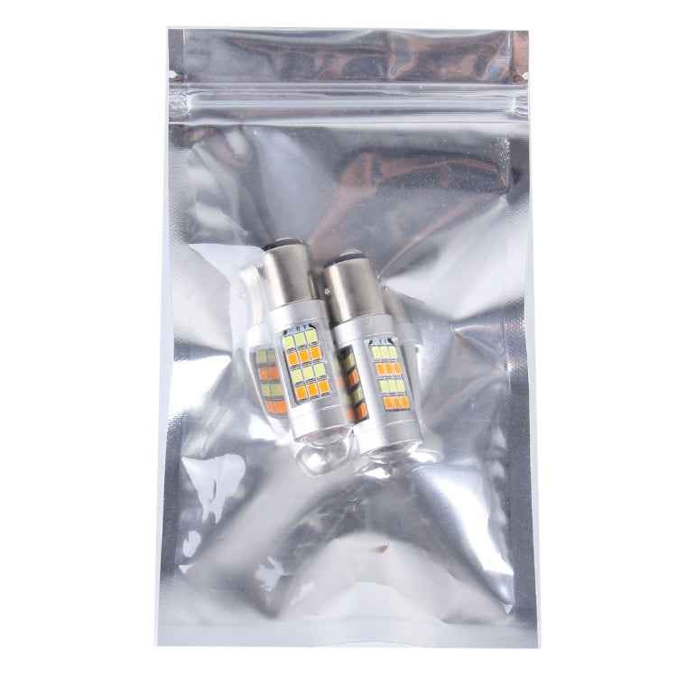 2 PCS 1157 10W 1000 LM 6000K White + Yellow Light Turn Signal Light with 42 SMD-2835-LED Lamps And Len. DC 12-24V