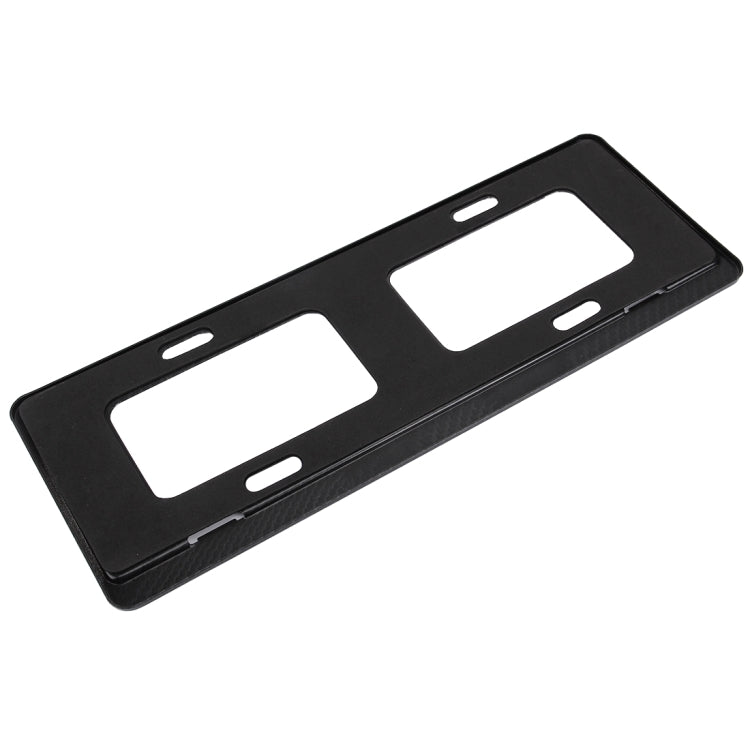 2 PCS Car License Plate Carbon Fiber Bracket Frame Holder Stand Mount(Black), Carbon Fiber