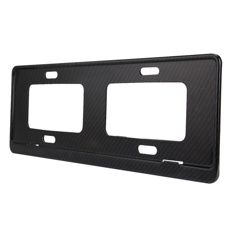2 PCS Car License Plate Carbon Fiber Bracket Frame Holder Stand Mount(Black), Carbon Fiber