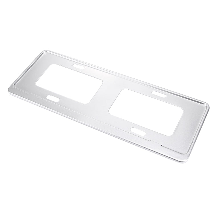 2 PCS Car License Plate Magnesium Alloy Bracket Frame Holder Stand Mount(Silver), Magnesium Alloy Bracket