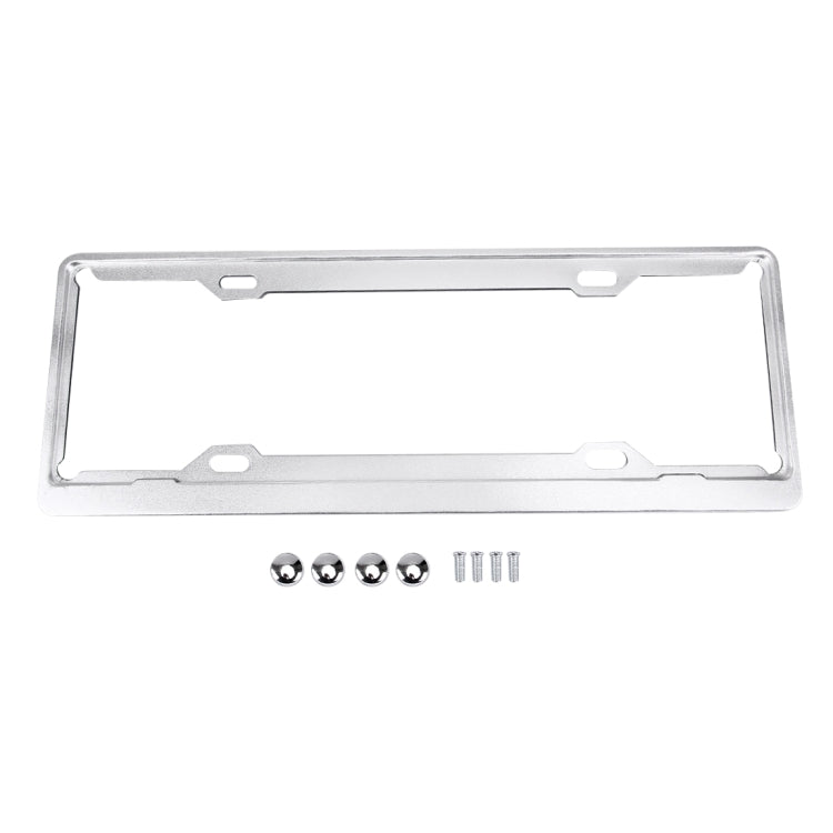 2 PCS Car License Plate Aerospace Aluminum Bracket Frame Holder Stand Mount(Silver), Aerospace Aluminum Bracket