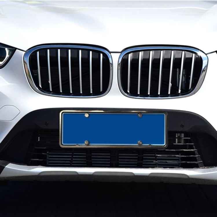 2 PCS Car License Plate Aluminium Alloy Bracket Frame Holder Stand Mount(Silver)