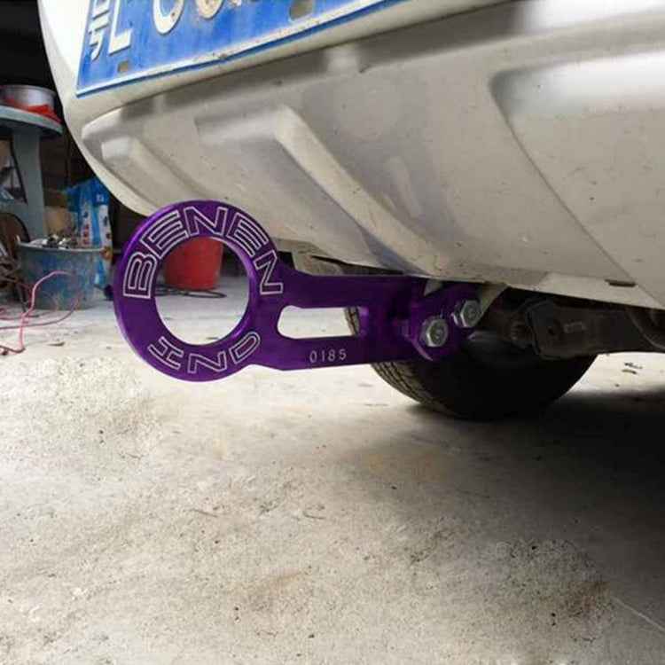 Benen Aluminum Alloy Rear Tow Towing Hook Trailer Ring for Universal Car Auto with Two Screw Holes