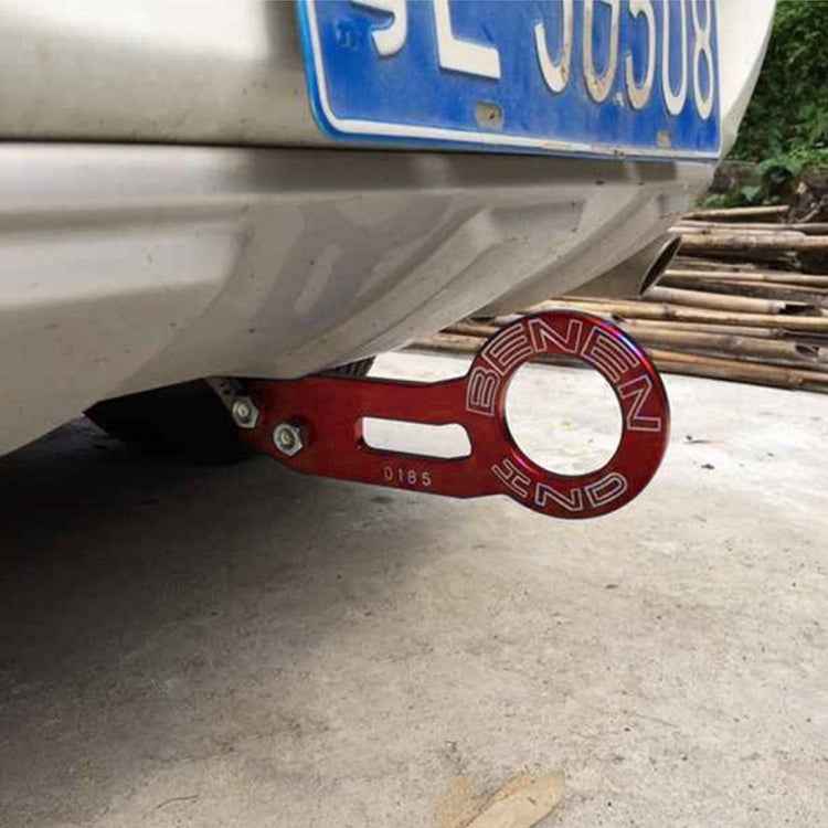 Benen Aluminum Alloy Rear Tow Towing Hook Trailer Ring for Universal Car Auto with Two Screw Holes