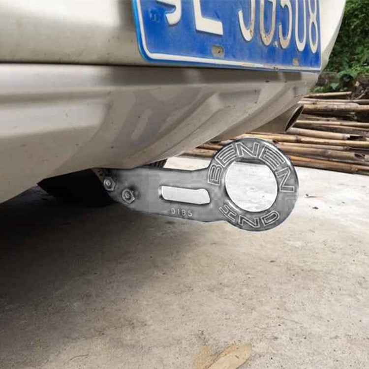 Benen Aluminum Alloy Rear Tow Towing Hook Trailer Ring for Universal Car Auto with Two Screw Holes