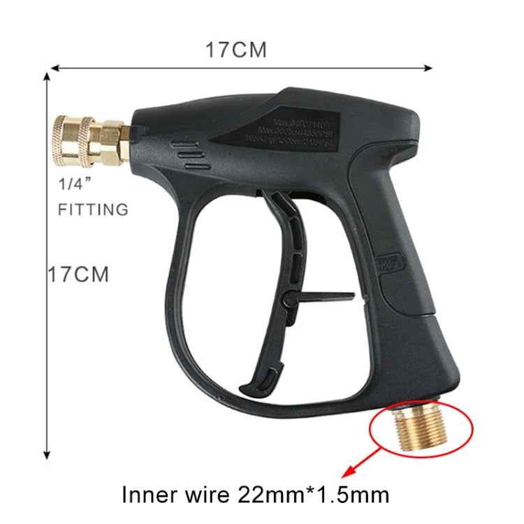 High Pressure Car Wash Foam Gun Soap Foamer Generator Water Sprayer Gun, Inner Wire: 22 x 1.5