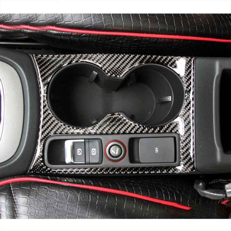 Carbon Fibre Car Water Cup Panel Decorative Sticker for Audi Q3 2013-2018