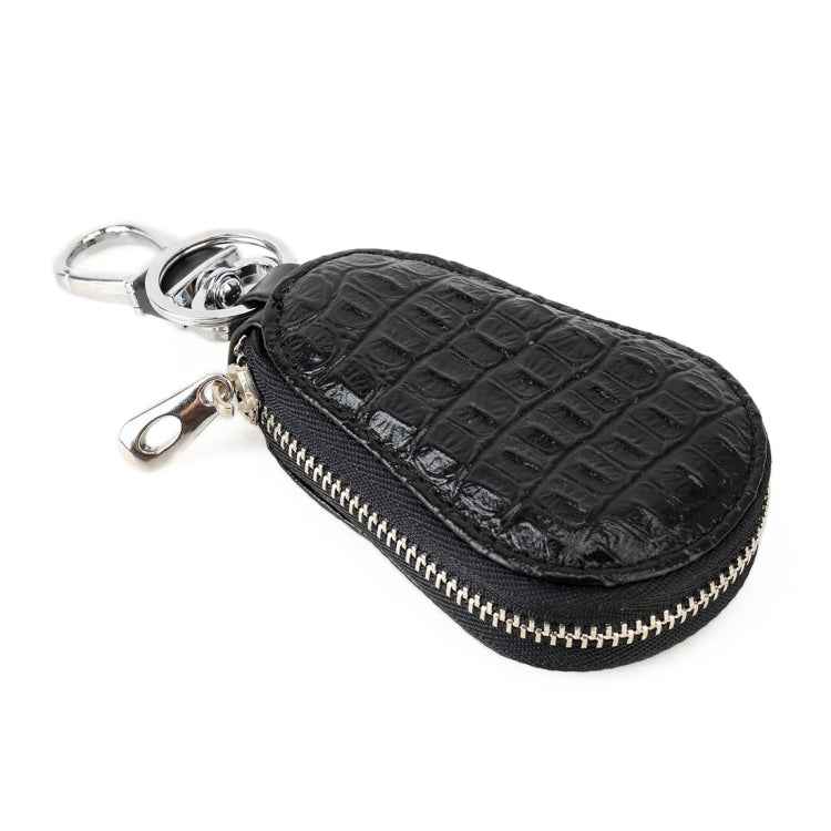 Universal Leather Crocodile Texture Waist Hanging Zipper Wallets Key Holder Bag (No Include Key)