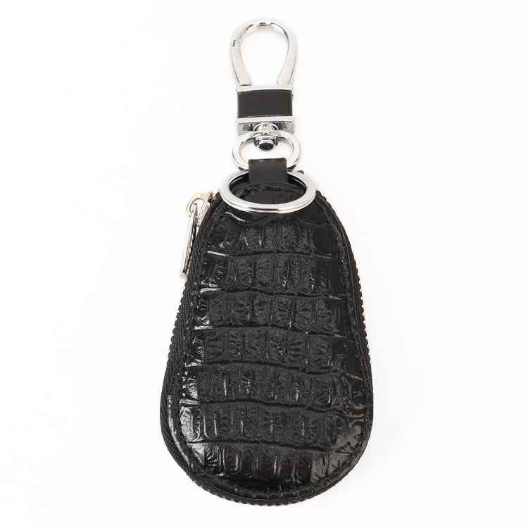 Universal Leather Crocodile Texture Waist Hanging Zipper Wallets Key Holder Bag (No Include Key)