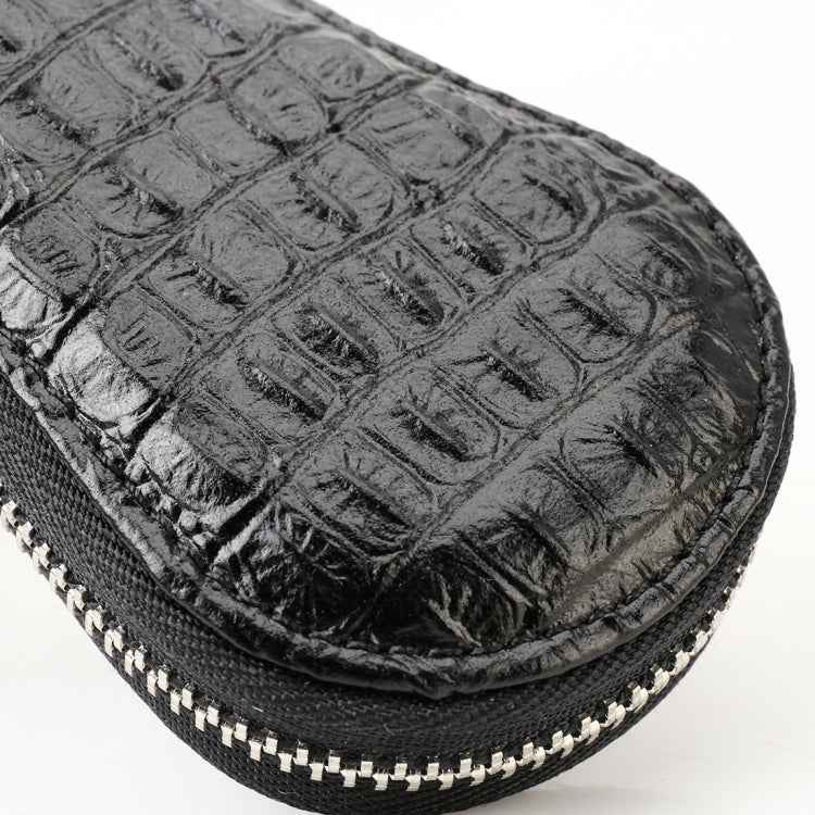 Universal Leather Crocodile Texture Waist Hanging Zipper Wallets Key Holder Bag (No Include Key)