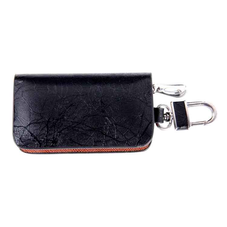 Universal Leather Roots Texture Waist Hanging Zipper Wallets Key Holder Bag (No Include Key)