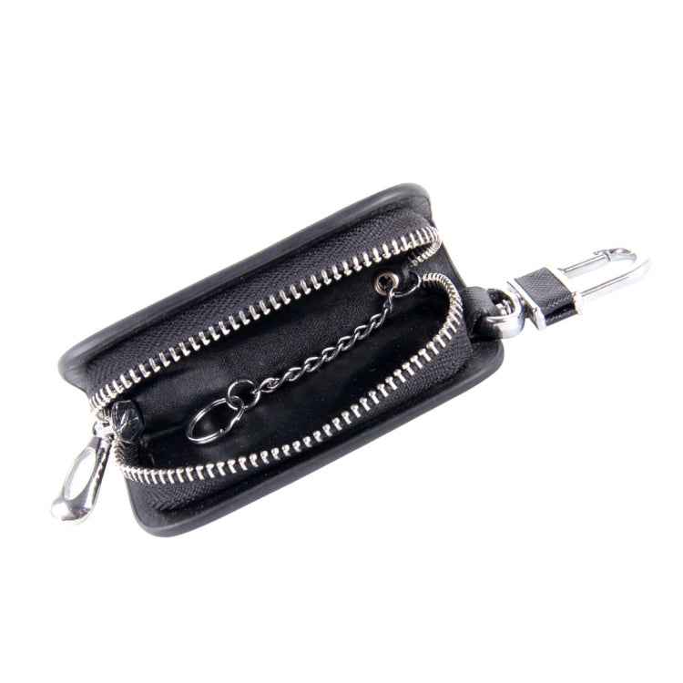 Universal Leather Denim Texture Waist Hanging Zipper Wallets Key Holder Bag (No Include Key)