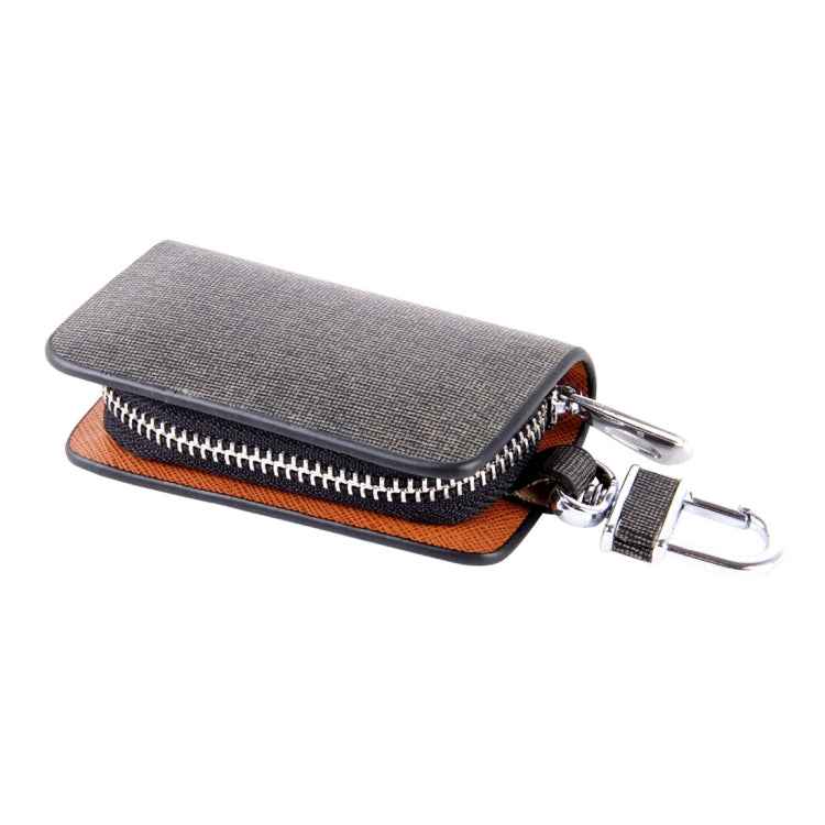 Universal Leather Knead Skin Texture Waist Hanging Zipper Wallets Key Holder Bag (No Include Key)