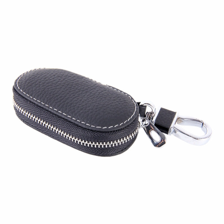 Universal Leather Crocodile Texture Waist Hanging Zipper Wallets Key Holder Bag (No Include Key)