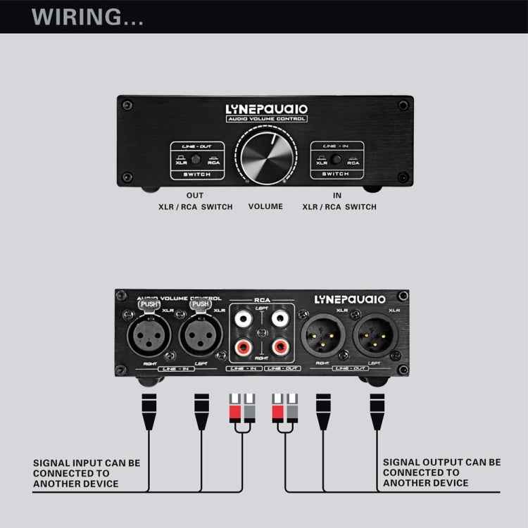 LINEPAUDIO A967 Full-balanced Passive PreAmp Active Speaker Two-channel Volume Controller