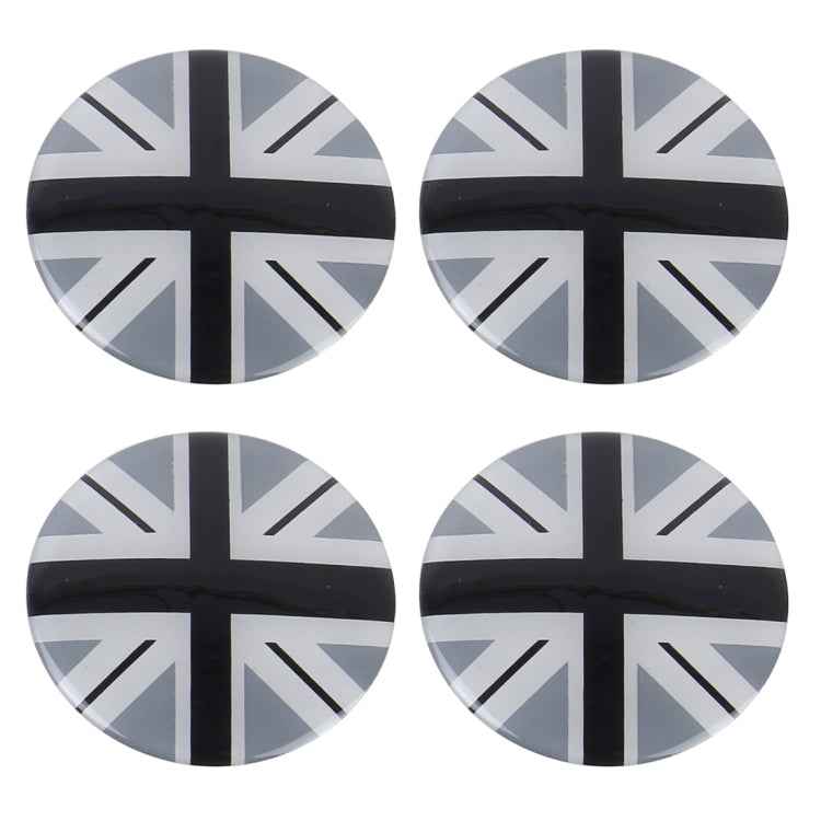 4 PCS National Flag Metal Car Sticker Wheel Hub Caps Centre Cover Decoration, England Flag 1