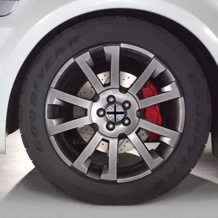 4 PCS National Flag Metal Car Sticker Wheel Hub Caps Centre Cover Decoration, England Flag 1