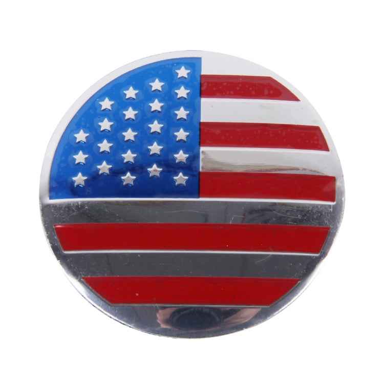 4 PCS USA Flag Metal Car Sticker Wheel Hub Caps Centre Cover Decoration
