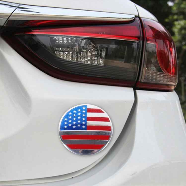 4 PCS USA Flag Metal Car Sticker Wheel Hub Caps Centre Cover Decoration