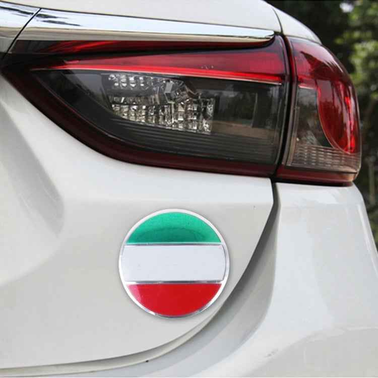 4 PCS Italy Flag Metal Car Sticker Wheel Hub Caps Centre Cover Decoration